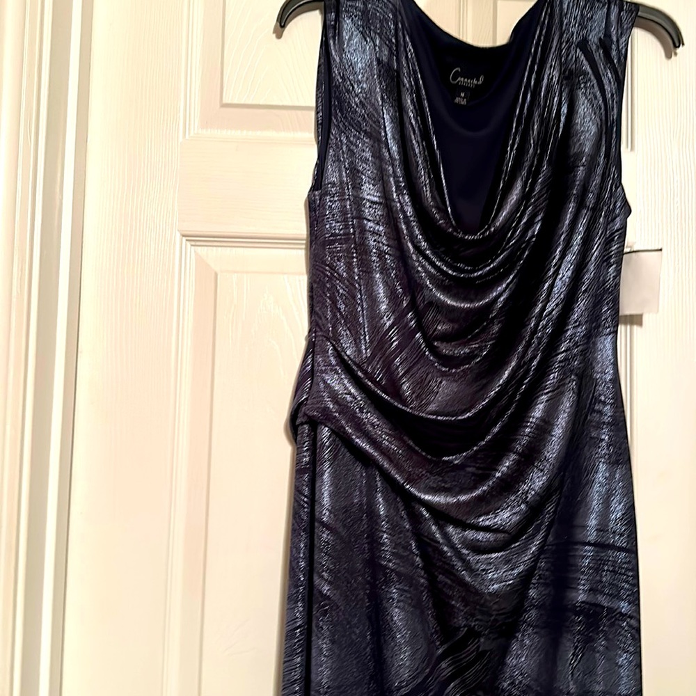 Black/silver metallic formal dress-new
